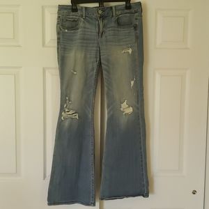 New, American Eagle Distressed Bootleg Jeans